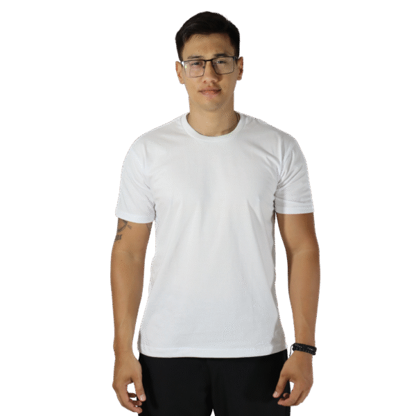Camiseta masculina malha menegotti confort 100% algodão branco
