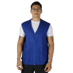 Colete masculino multiuso 9 bolsos azul royal