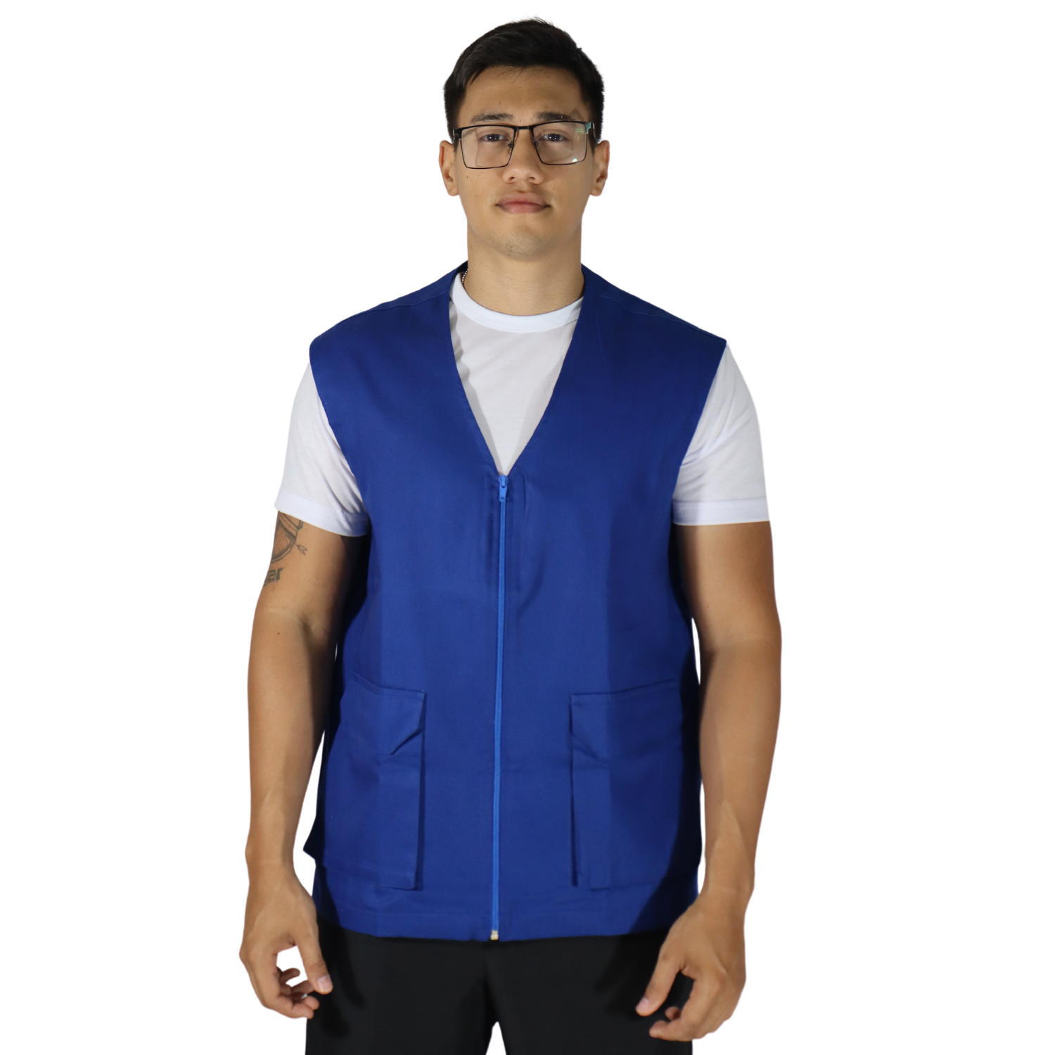 Principal Colete masculino multiuso 9 bolsos azul royal - Imagem 1