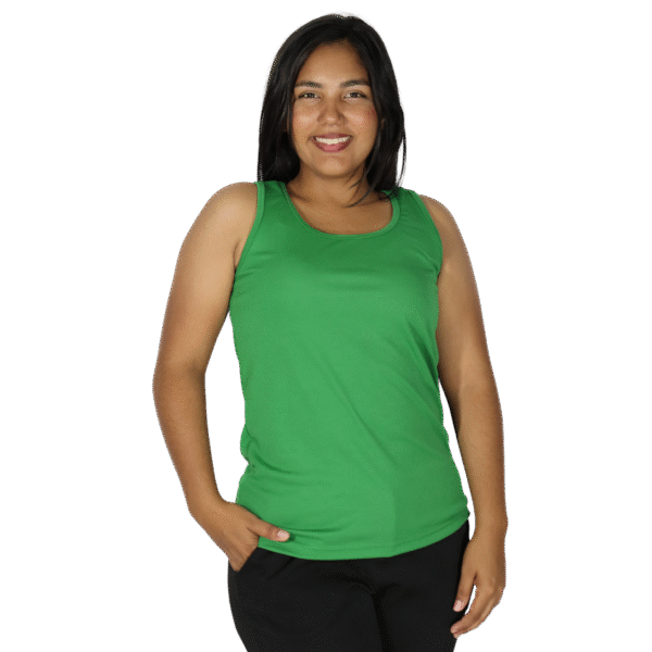 Regata feminina tecido cacharrel verde