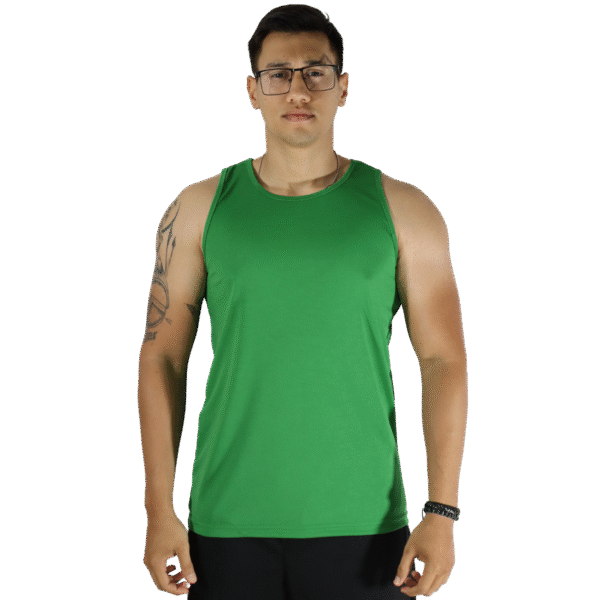 Regata masculina tradicional tecido cacharrel verde bandeira