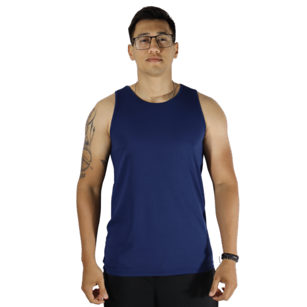 Regata masculina tradicional tecido cacharrel azul marinho