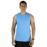 Regata masculina tradicional tecido cacharrel azul celeste