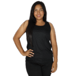 Regata feminina tecido cacharrel preto