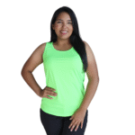 Regata feminina tecido cacharrel verde limão