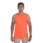 Regata masculina tradicional tecido cacharrel laranja neon