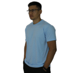 Camiseta masculina gola redonda malha pv azul bebê - Imagem 2