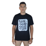 Camiseta masculina Você é o herói algodão menegotti preto