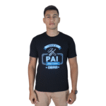 Camiseta masculina Você é pai pra toda obra algodão menegotti preto