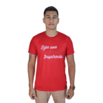 Camiseta Seja sua própria inspiração malha PV vermelha