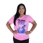 Camiseta feminina Instinct malha pv rosa tutti frutti