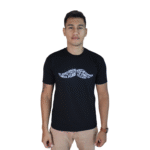 Camiseta masculina Bigode de Pai algodão menegotti preto