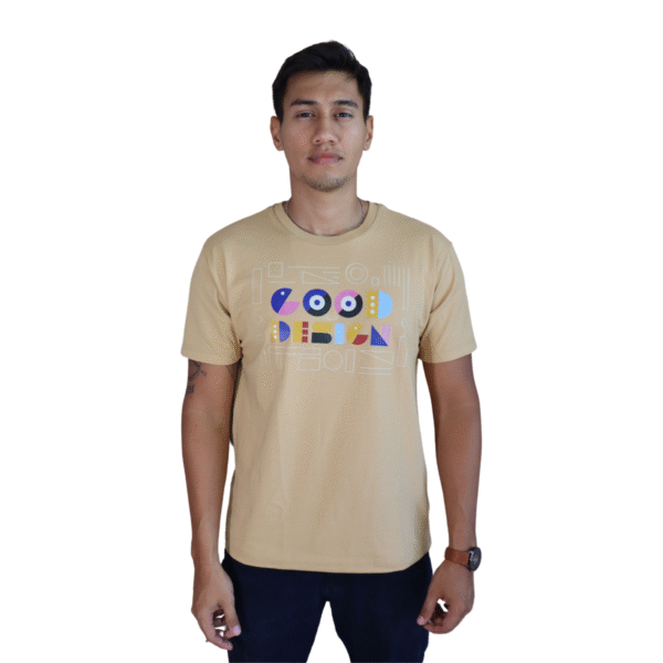 Camiseta masculina Good Design algodão menegotti cáqui