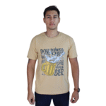 Camiseta masculina Don't Drink & You Drive algodão menegotti caqui