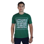 Camiseta masculina Alfabeto Gourmet algodão menegotti verde mata