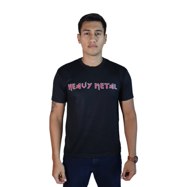 Camiseta masculina Heavy metal malha pes preto