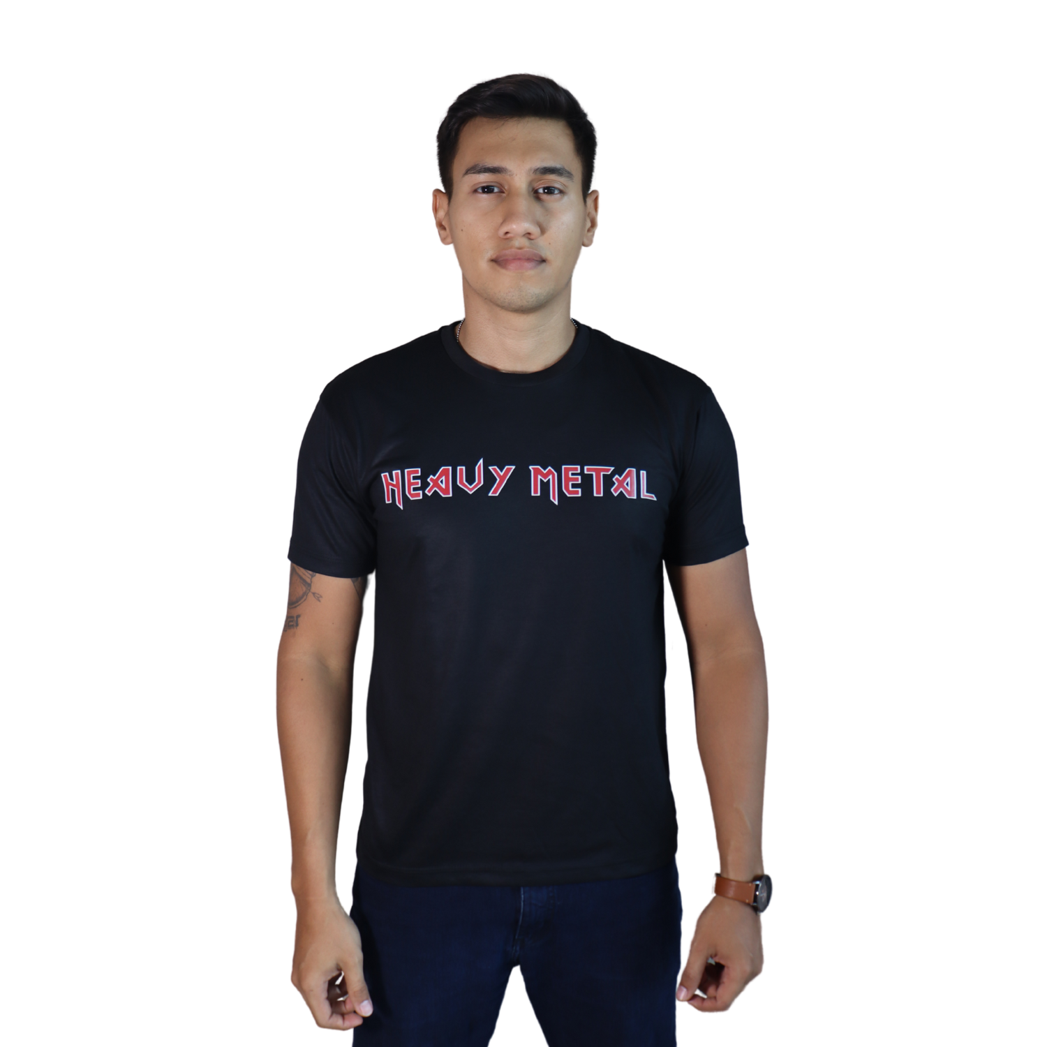 1 Camiseta masculina Heavy metal malha pes preto - Imagem 1