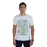 Camiseta masculina Premium Lemonade algodão menegotti off white