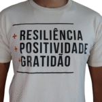 Camiseta masculina Resiliência, positividade, gratidão algodão menegotti off white - Imagem 2