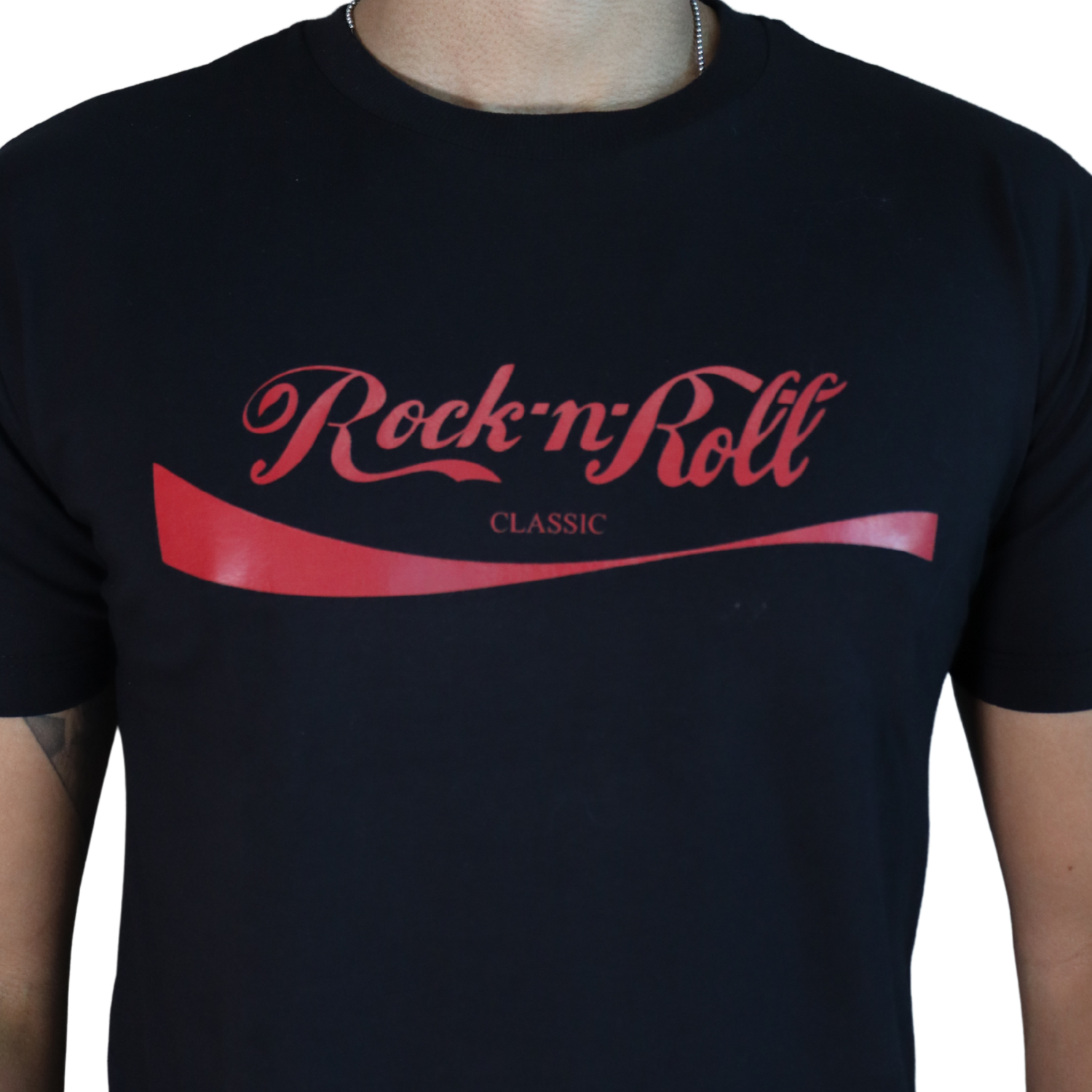 2 Camiseta masculina Rock n' Roll algodão menegotti preto - Imagem 2