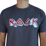 Camiseta masculina Rock algodão menegotti cinza chumbo - Imagem 2