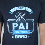 Camiseta masculina Você é pai pra toda obra algodão menegotti preto - Imagem 2