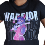 Camiseta feminina Warrior malha pv preta - Imagem 2