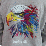 Agasalho masculino Águia moletom cinza mescla claro - Imagem 2