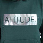 Agasalho masculino Atitude moletom verde mata vinil prata - Imagem 2