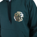 Agasalho masculino Jesus moletom verde mata vinil dourado - Imagem 2