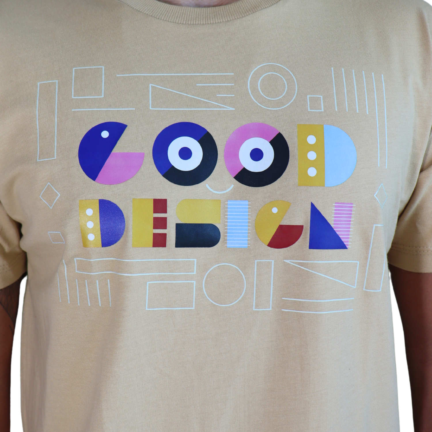 2 Camiseta masculina Good Design algodão menegotti cáqui - Imagem 2