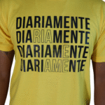 Camiseta masculina Diariamente malha PV amarelo ouro - Imagem 2