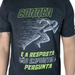 Camiseta masculina Correr é a resposta cacharrel preto - Imagem 2