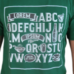 Camiseta masculina Alfabeto Gourmet algodão menegotti verde mata - Imagem 2