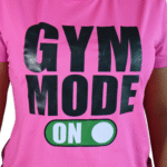 Camiseta feminina Gym mode on dry plus rosa pink - Imagem 2