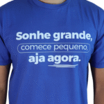 Camiseta masculina Sonhe grande algodão menegotti azul royal - Imagem 2