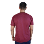 Camiseta masculina Atitude malha PV vinho vinil dourado - Imagem 3