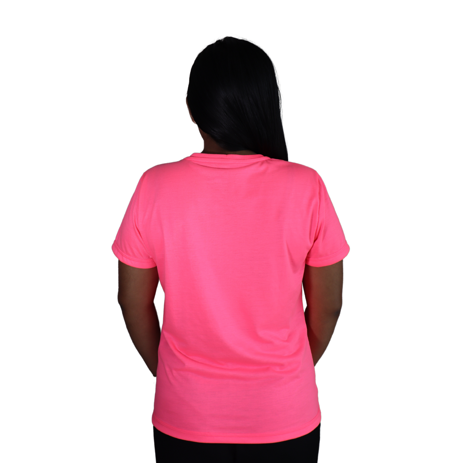 3 Camiseta feminina Holiday Gamers malha pv rosa neon - Imagem 3