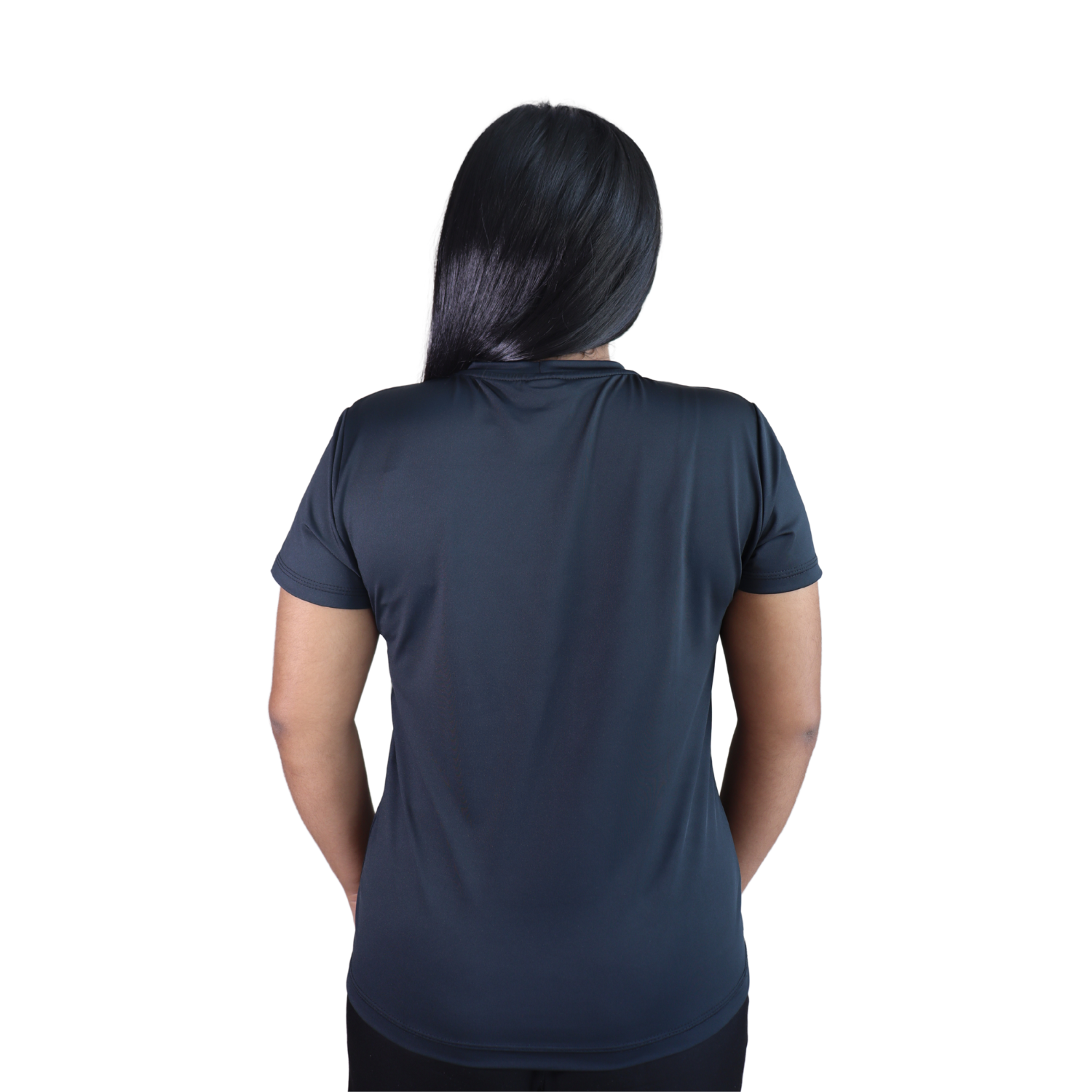 3 Camiseta feminina No pain no gain dry plus preto - Imagem 3