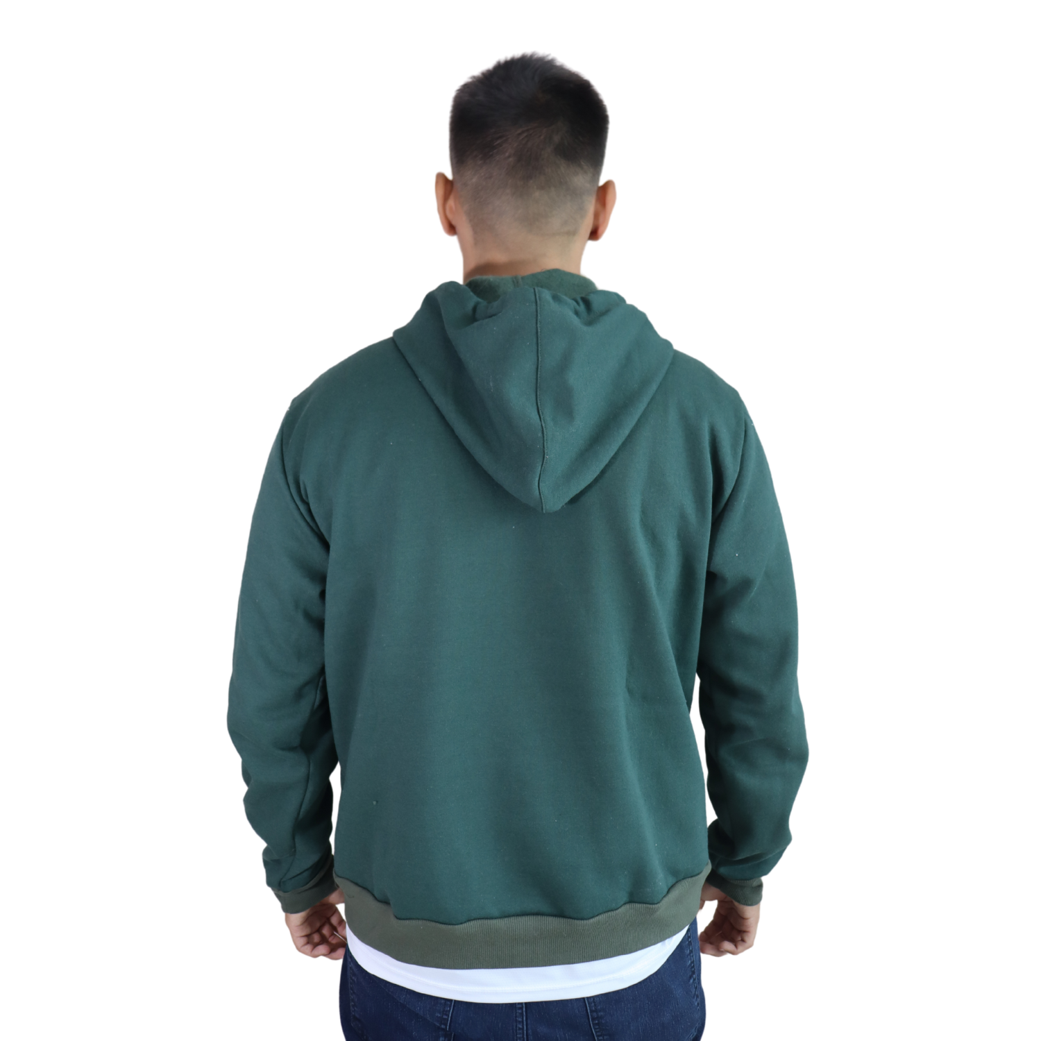 4 Agasalho masculino Atitude moletom verde mata vinil prata - Imagem 4