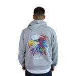 Agasalho masculino Águia moletom cinza mescla claro - Imagem 5