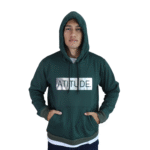 Agasalho masculino Atitude moletom verde mata vinil prata