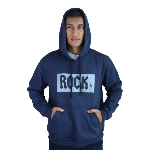Agasalho masculino Rock moletom azul marinho