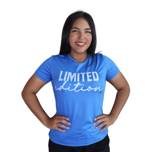 Camiseta feminina Limited edition aerodry azul celeste