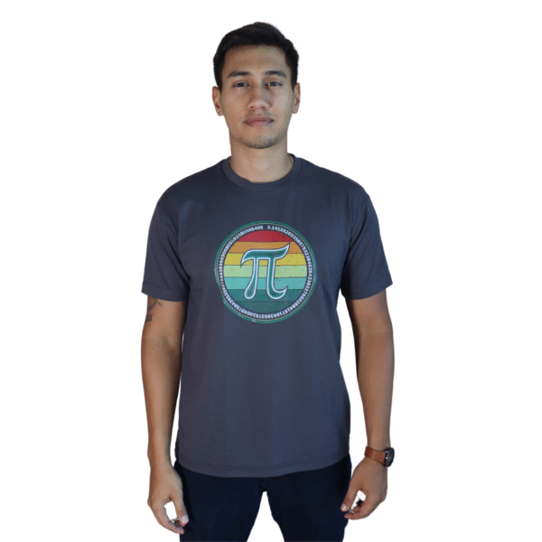Camiseta masculina Pi (π) algodão menegotti cinza chumbo