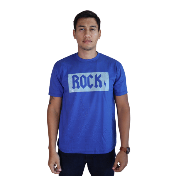 Camiseta masculina Rock algodão menegotti azul royal